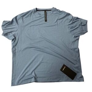 Lululemon Men's Easy Set Train Short Sleeve T-Shirt Blue Size XL NWT Athleisure